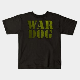 War Dog Army Soldier Veteran Kids T-Shirt